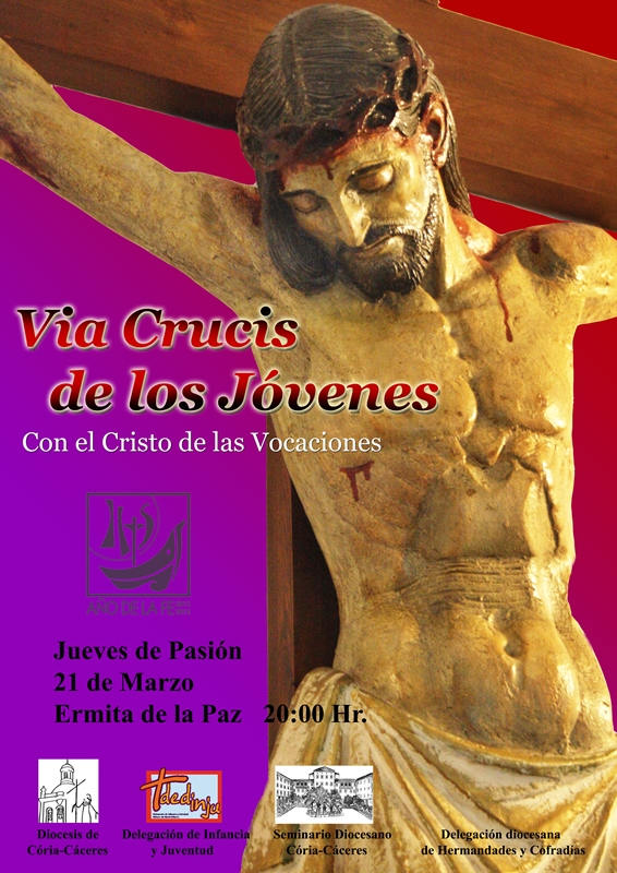 cartel del Via Crucis Jóvenes 2013, con el Cristo de las Vocaciones